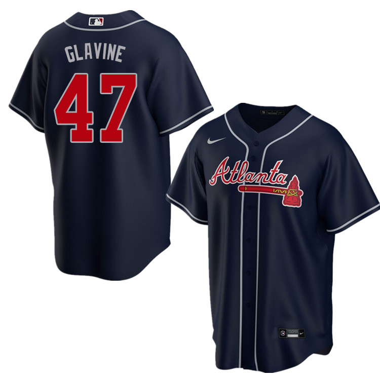 Nike Men #47 Tom Glavine Atlanta Braves Baseball Jerseys Sale-Navy